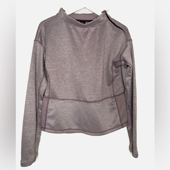 Champion cranberry and white mock neck running pullover SZ small - Picture 1 of 8